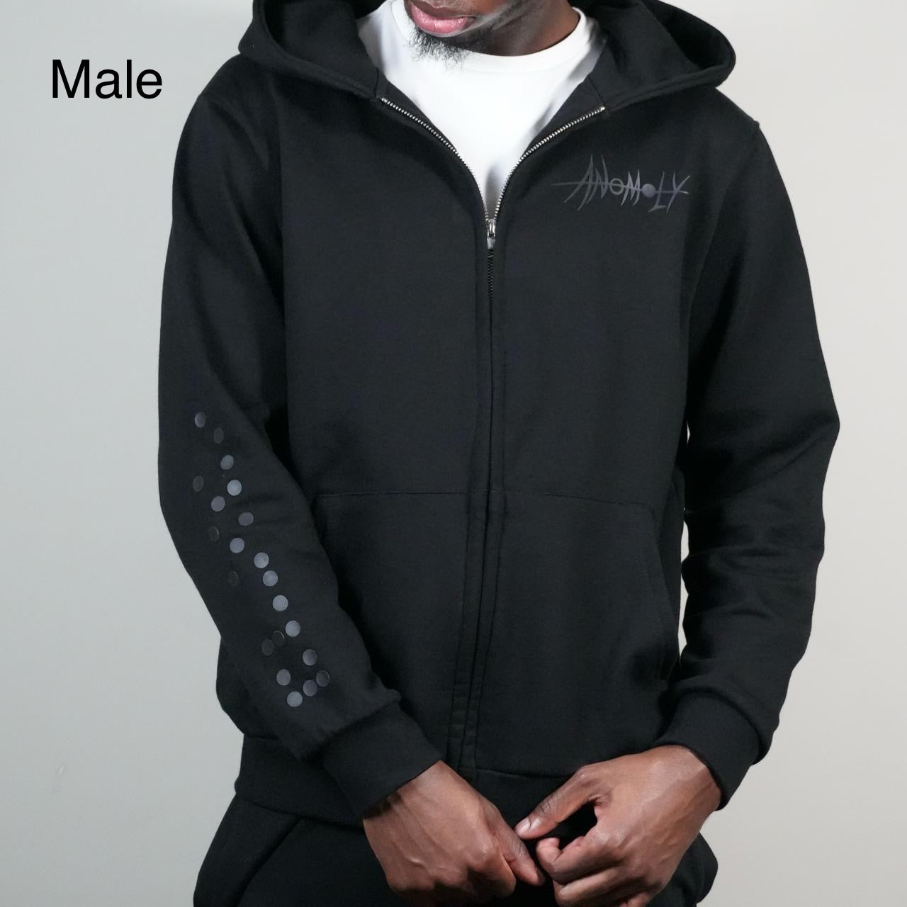 Anomxly Osin Black zipped hoodie